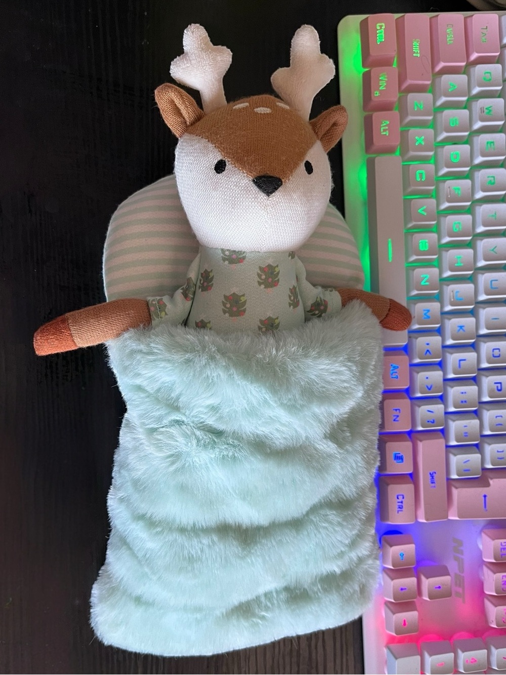 Pillowfort Deer Plush Toy with Sleeping Bag Christmas Pjs